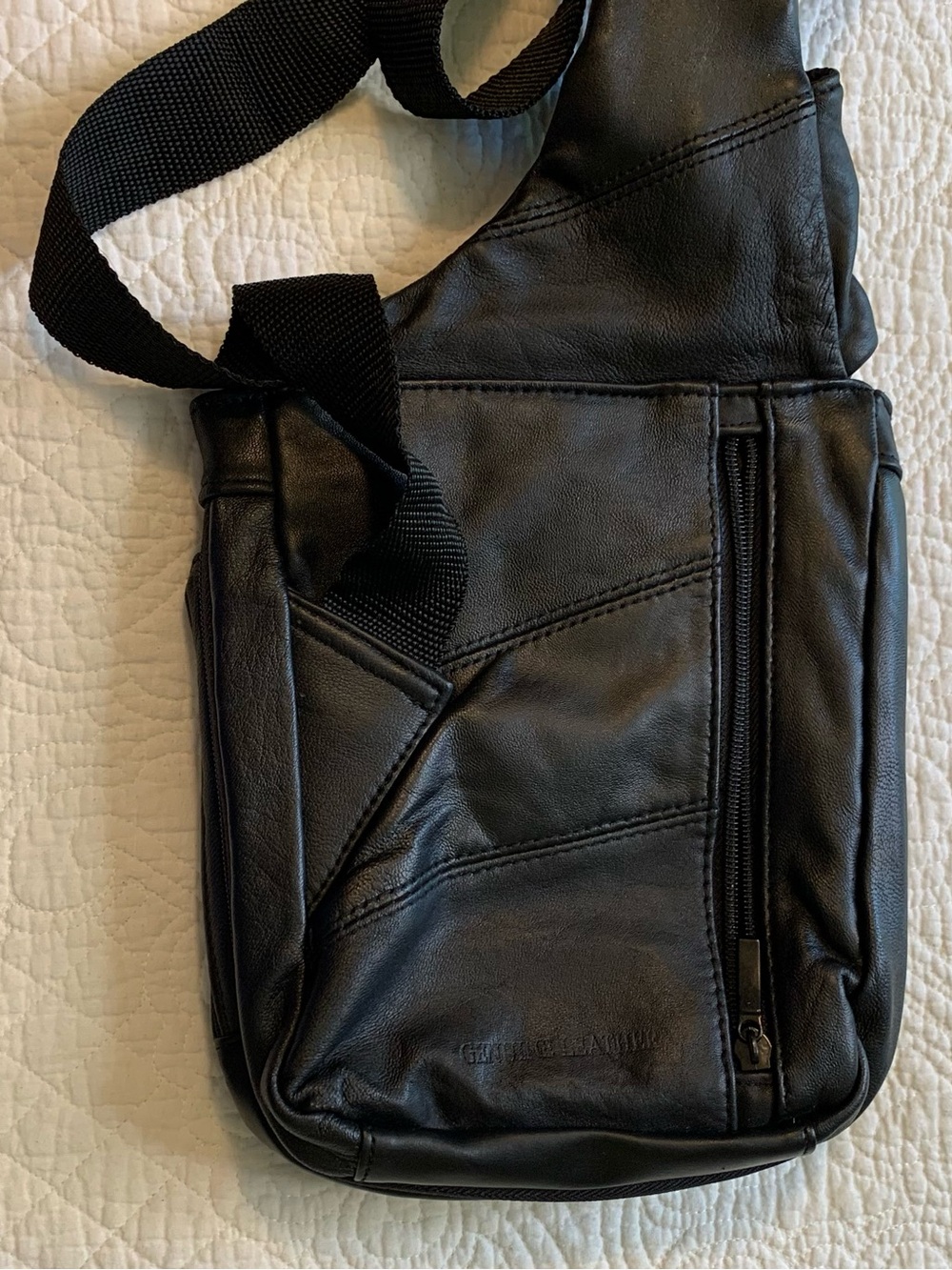 DB Design Genuine Leather Crossbody Sling Bag